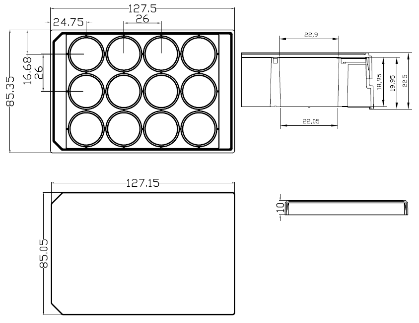 12 Well Plate Template